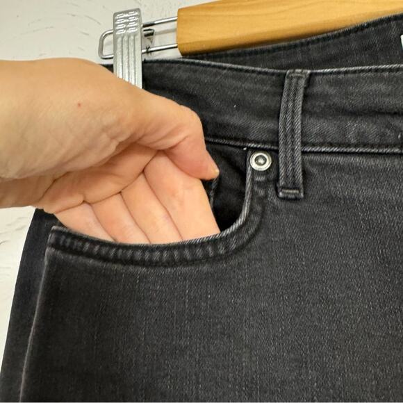 NYDJ Black High Rise Straight Leg Womens Jeans 8 Classic Fall Denim Zip Fly - Picture 6 of 11